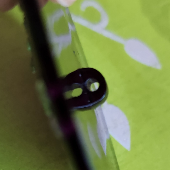 VTG Bakelite Celluoid Plastic Purple Ink Blue Rhinestones Antique Button 2.5" - Picture 6 of 16